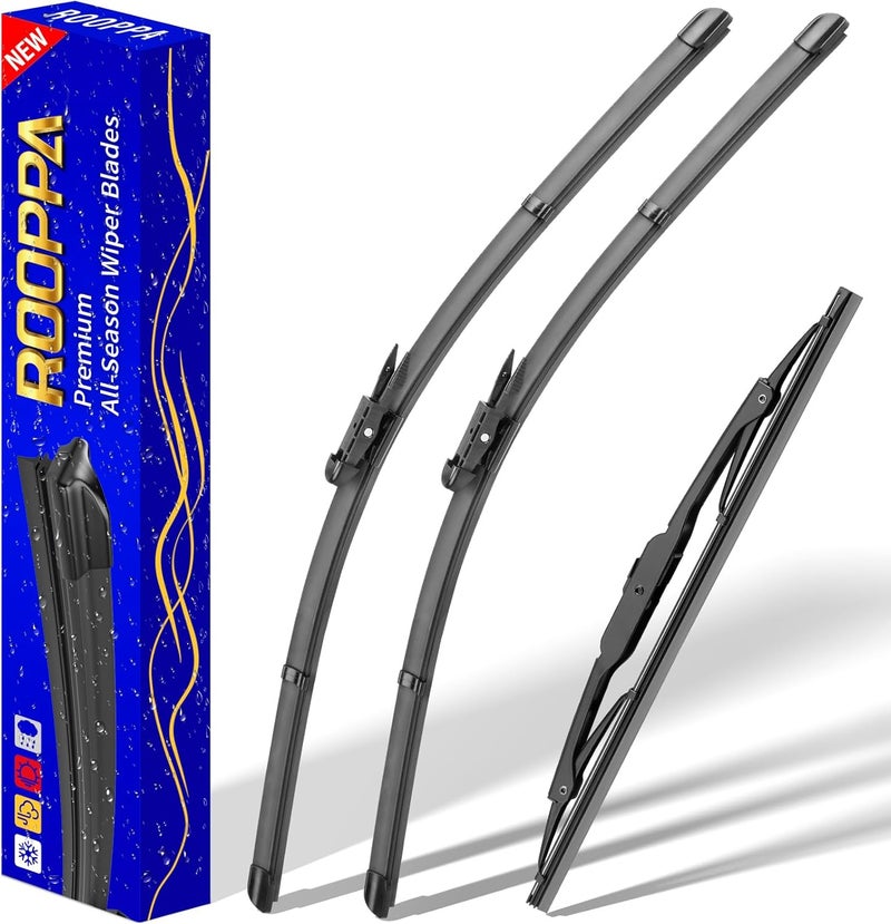 Rooppa 3 wipers Replacement for 2012-2017 Chevy Chevrolet Traverse, Windshield Wiper Blades Original Equipment Replacement - 24"/21"/13" (Set of 3) Pinch Tap - Image 1